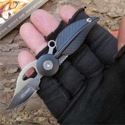 Outdoor Tactical Camping Hunting Survival Pocket Quick Folding Knife Aluminum Handle with 8cr13mov Steel Blade Knife Hand Tools