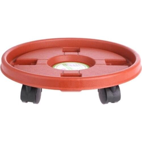 Plastic Plant Flower Pot Bottom Stand Trolley Portable Planter Tray With Wheels