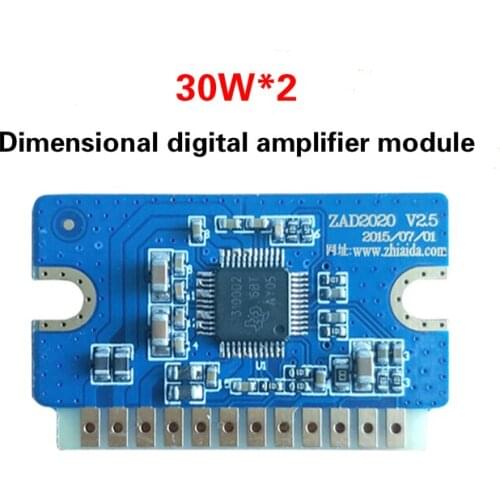 ZAD2020 high power amplifier board module 12V24V stereo 30W digital power amplifier board