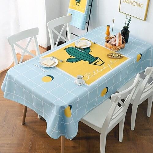 Thick Cotton and Linen Tablecloth Waterproof Nordic Home Decor Oil-Proof Dining Table Cover manteles de mesa rectangular T427