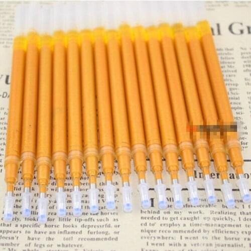 10 pcs/lot Gold Color Pen Refills Cute 0.8mm Stationery Refills Ballpoint Pen Gifts for Schllo Office Supplies Wholesale