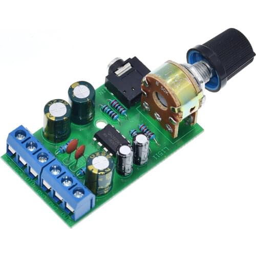 TDA2822M Amplifier Board DC2V-12V 1.5W Dual Channel 2.0 Stereo Bluetooth Audio Amplifier Board Mini AMP AUX Amplifier Module