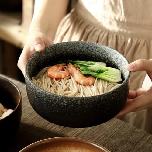 Creative Noodle Wrist Large Ramen Bowl Ceramic Millet Porridge Bowl Noodle Bowl Beef Soup Noodle Bowl