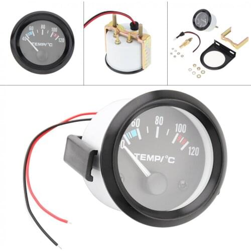 2 Inch 12V Universal Car Pointer Water Temperature Temp Gauge 40 - 120 White LED
