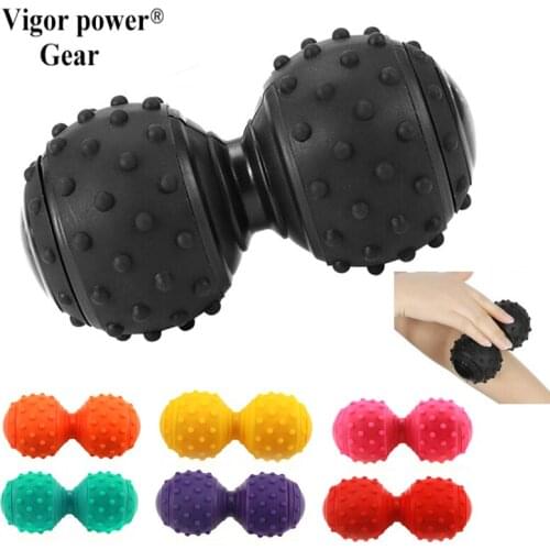 VigorPowerGear Silicone Massage Ball Peanut Balls Yoga Rollers Back Trigger Point Therapy For Relieving Muscle Pain