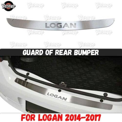 Guard of rear bumper for Renault Logan 2014-2017 Stainless steel accessories protective plate interior molding car styling