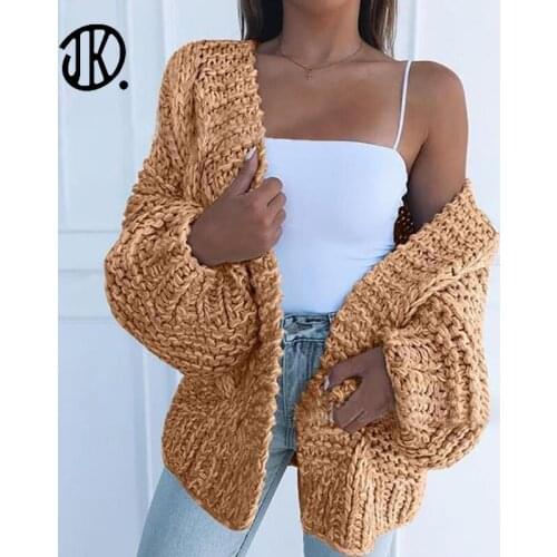 Winter Knitted Sweater Coat Large Sizes Loose Autumn Cardigan Long-sleeved Casual Cardigans Female Outdoor Jacket Clothes Mujer