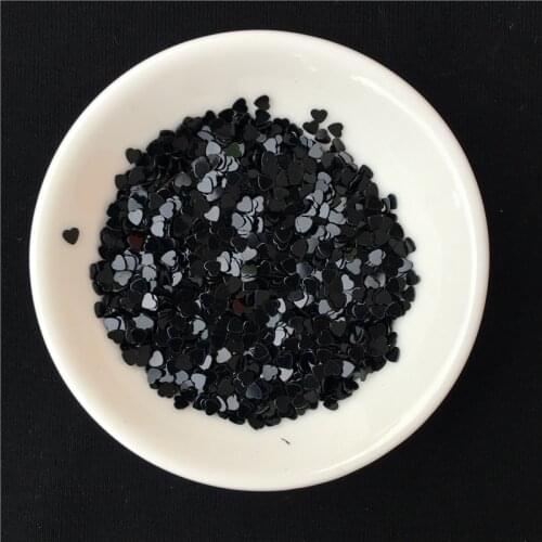 20g Black Craft Nail Sequin 3mm Love Heart Shape Sequins Paillettes for Nails Beauty,Lady manicure,wedding decoration confetti