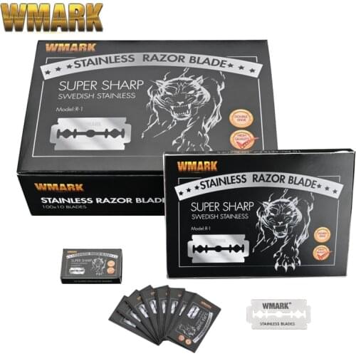 WMARK 100/1000pcs Double-sided Razor Blade Stainless Steel Men Shaving Shaver Manual Shaving Tool