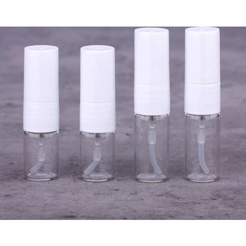 100 Pieces/Lot 1ml 2ml Perfume sample empty bottle Plastic nozzle fine mist atomizer