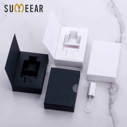 100 Pcs/Lot Empty Perfume bottle packaging box is only suitable for 17x65mm bottles, black box and white box Only box