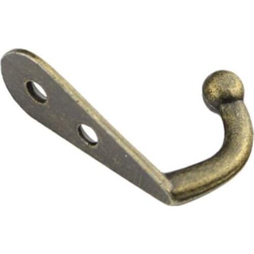 1000pcs Bronze Vintage Style Wall Mounted Single Hook Hangers Storage Organizer Hanging Clothes Keys