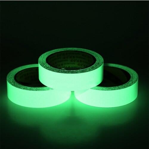 3M Green 10/15/20mm Luminous Tape Night VisionGlow In The Dark Self-adhesive Warning Security Tape Glowable Home Decoration tape