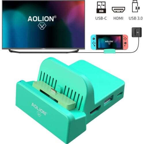 Mini Portable Charging Dock Stand Station TV Converter Base Adapter HDMI Video Display Bracket Holder for Nintend Switch