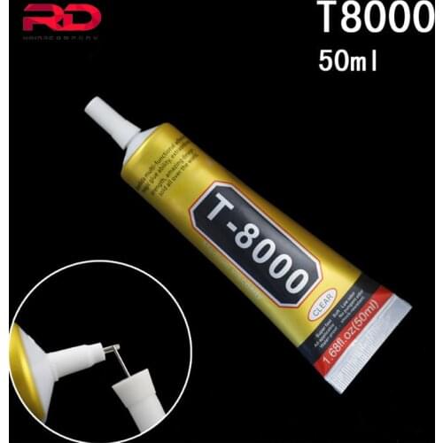 50ml Industrial Strength Adhesive, T8000 Clear Liquid Glue for Phone Touch Screen DIY Jewerly Craft Rhinestone