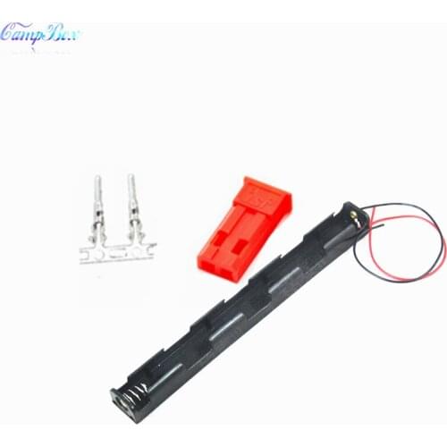 50Pcs 3xAA Straight Battery Case Holder Socket Wire Junction Boxes With 15cm Wires, JST 2.54 Male Header and Crimps