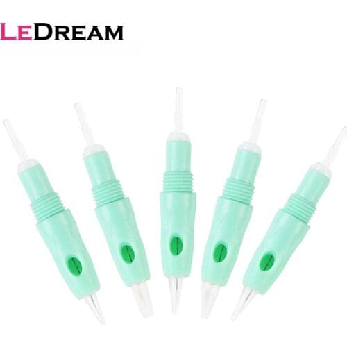 50pcs/lot Disposable Sterilized 8mm Screw Green Microneedling Microblading Tattoo Cartridges Needles For Permanent Makeup