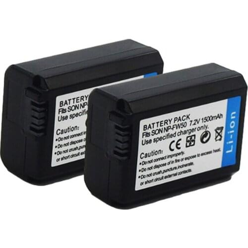 New NP-FW50 Rechargeable Battery For Sony Alpha a6500 a6300 a6000 a5000 a3000 NEX-3 a7R Battery 1080mAh NP FW50