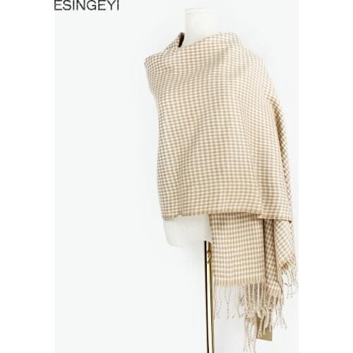 Anti-season Houndstooth Cashmere imitation Shawl Scarf women warm Scarves Foulard Square Hijab Ladies wrap muffler pareo female