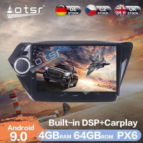 Aotsr Android 9.0 4+64G Car Radio Player GPS Navigation DSP Car Auto Stereo Video HD Multimedia Player For KIA K2 RIO 2010- 2016