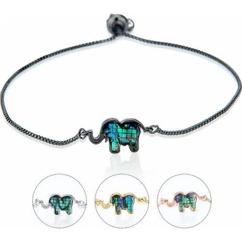 2020 Fashion Trendy Bracelet For Women 4 Colors Micro Inlaid Elephant Lady Pendant Bracelet Bangle Girl Gift Jewelry pulseras