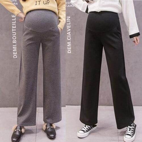 Autumn and winter new pregnant women wide leg pants casual wild fashion mopping pants