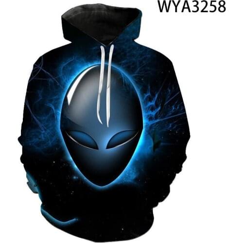 2021 New Men Women Children Hoodies Alien UFO 3D Sweatshirts Fashion Long Sleeve Cool 3D Printed Boy Girl Kids Hooded Pullover