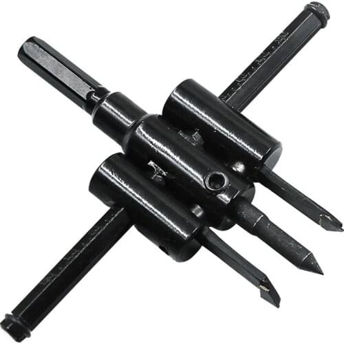 Opening Hole Range Aircraft Type Hole Cutter Woodworking Drill Adjustable Core Drill Bit Plastic Hole Opening 30-120/200mm h5