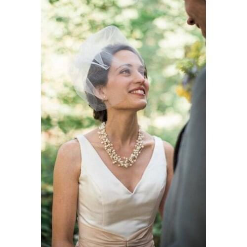 Stella Veil - Birdcage Veil, Blusher Veil, Bird Cage Veil, Wedding Veil, Bridal Veil, Short Veil, Ivory Veil, Soft Veil