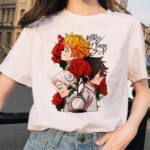 The Promised Neverland T Shirt Men/women Summer Tops Janpanese Anime Cartoon Emma Norman Ray Graphic Tees Unisex T-shirt Male