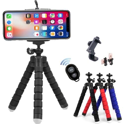 Mini Flexible Sponge Octopus Tripod Stand Photography for iPhone Samsung Xiaomi Huawei Mobile Phone Smartphone Gopro 9 8 Camera
