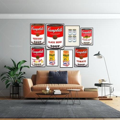 Andy Warhol Art Prints, Vegetable Soup-Soup Pot, Carton Box, Pop Art Prints, Andy Warhol Poster Contemporary Art Decoration Gift