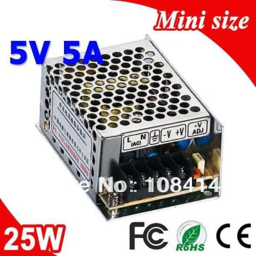 MS-25-5 25W 5V 5A Small Volume Single Output Switching power supply for LED Strip light