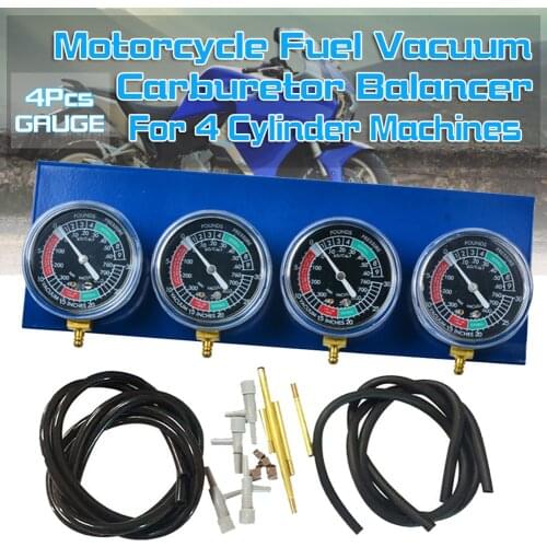 Motorcycle Fuel Vacuum Carburetor Synchronizer Tool Carb Sync Gauge 2/ 4 Cylinder for Motorcycle Motorbike Carbs Accessories
