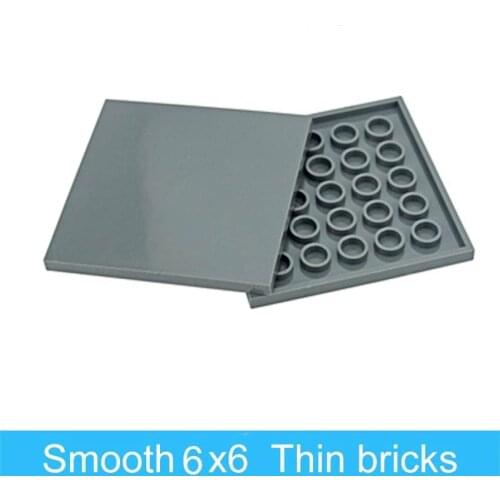 10pcs/set DIY Building Blocks 10202 Assembles Particles Figure Bricks Smooth Flat Tile 6x6 Educational Creative Toys For Gift
