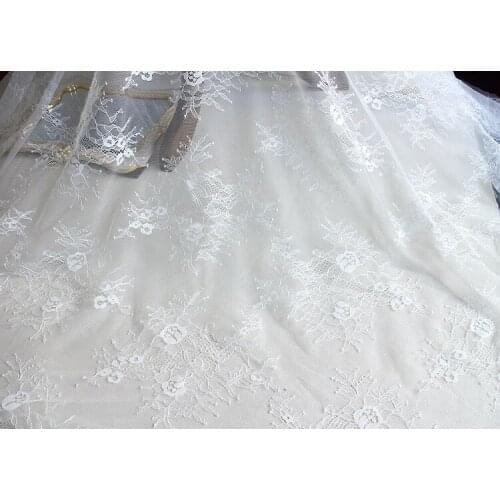 Chantilly lace fabrics bridal dress lining lace soft franch lace fabrics