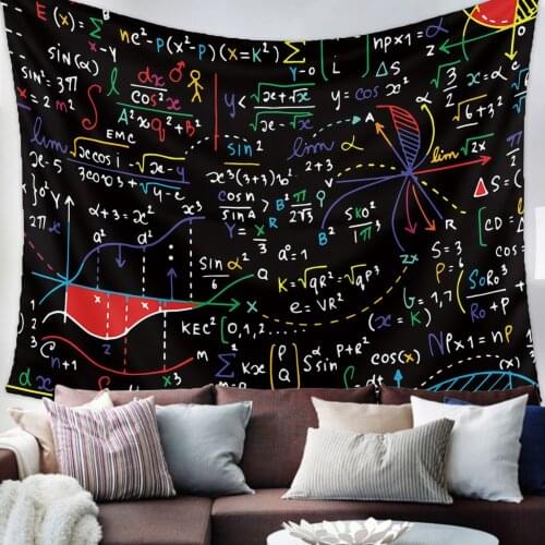 Mathematics Formula Chart Tapestry Wall Hanging Living Room Decor Wall Hanging Tapestry Yoga Mat Home Decor Art
