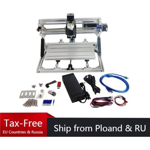 Mini CNC 3018 Pro Router 500MW 2500MW 5500MW 7W 10W 15W Laser Woodworking Machine 300*180mm with Engraving Tools Clamp and ER11