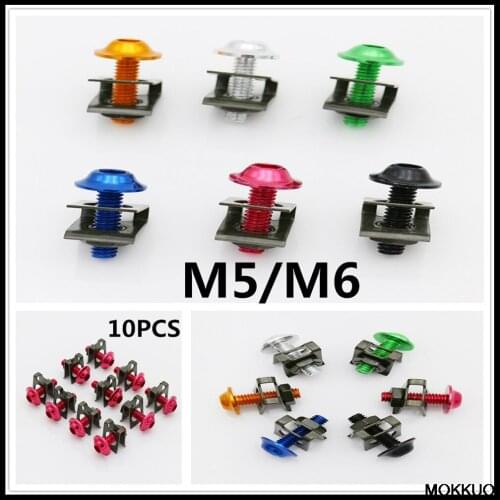 Motorcycle 6mm 5mm Screw BoltS Clip Nuts BOLT FOR SUZUKI GSXR 600 K6 GSXR 750 GSXR 1000 GSXR1000 YZF R1 R6 Tmax 500 530