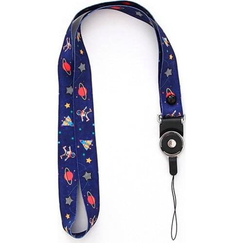Cartoon Cactus Astronaut High Quality Lovely Cute Lanyard ID Badge Holder Key Neck Strap Kids Gifts
