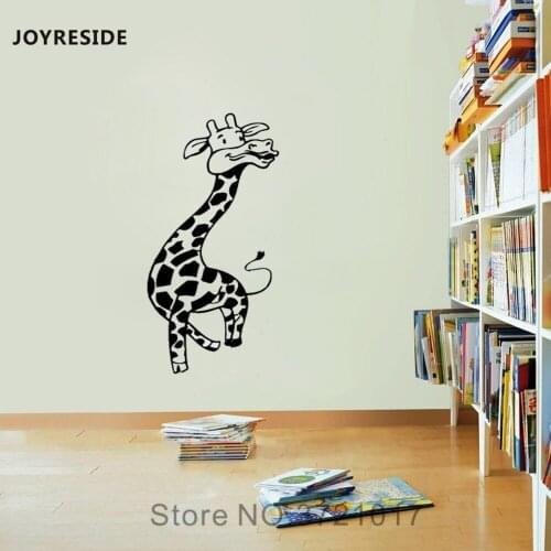 JOYRESIDE Giraffe Wall Animal Sticker Decals Vinyl Interior Decor Home kids Boys Girls room Bedroom Living room Art Murals A1236