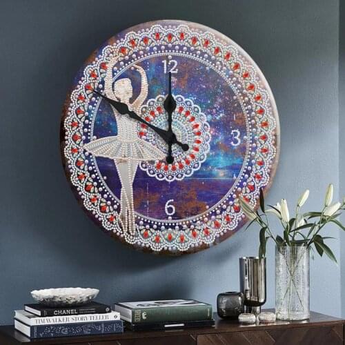 Wall Clock Wide Application Decorative Iron Bright-colored Stylish Clock Decor for Living Room Decoration