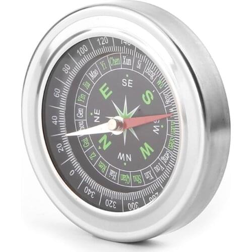 Stainless Steel Compass Outdoor Camping Hiking Pocket Portable Navigation Tool