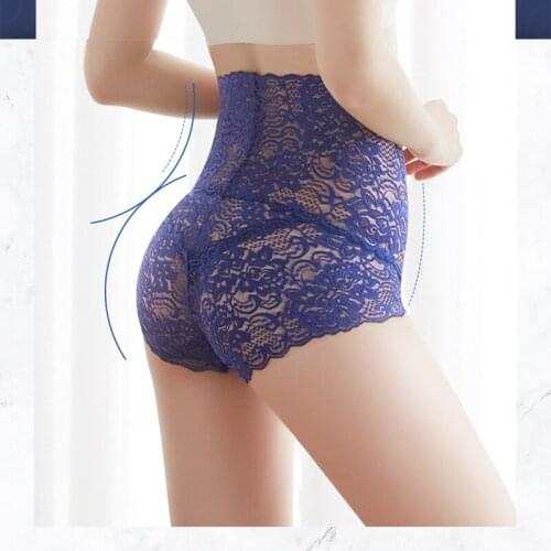 2020 New Underwear High Waist Abdomen And Hips Ladies Underwear Sexy Lace Graphene Cotton Crotch Seamless Triangle