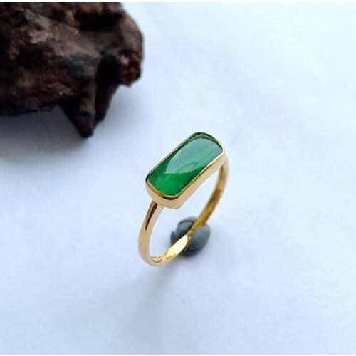 New original designer craft natural chalcedony opening adjustable ring retro light luxury exquisite charm womens silver jewelry