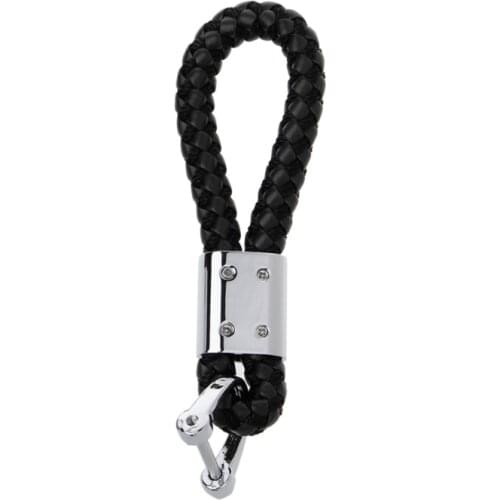 Braided Leather Strap Universal Key Chain Ring Fobs For Car Chevrolet BMW HONDA KIA