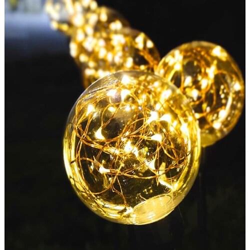 Solar Garden Light Waterproof LED Bulb Lawn Garden Light Outdoor Camping Night Lights Solar Warm White Metal Wire Landscape Lamp