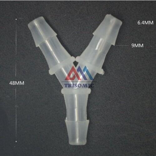 6.4mm Y tpye equant Connector Equal Tube Joiner Material PP Plastic Fitting Fish Tank Airline Aquarium