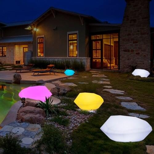 LED Solar Light Outdoor Solar Lamp Powered Sunlight Waterproof 16 Colors Remote Street Light for Rechargeable Garden Decoration