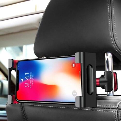 Telescopic Car Rear Pillow Phone Holder Tablet Car Stand Seat Rear Headrest Mounting Bracket For Phone Tablet 4-11/12.9 Inch